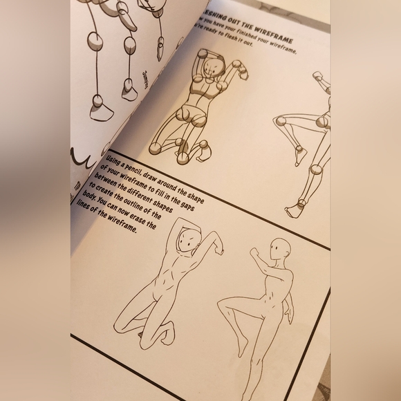 Manga Art 2 Piece Set Drawing Book with Anime Doll - Picture 3 of 7